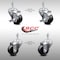 Service Caster 3 Inch SS Soft Rubber Wheel Swivel 3/8 Inch Threaded Stem Caster Brake SCC, 2PK SCC-SSTS20S314-SRS-381615-2-TLB-2 - alternate 1